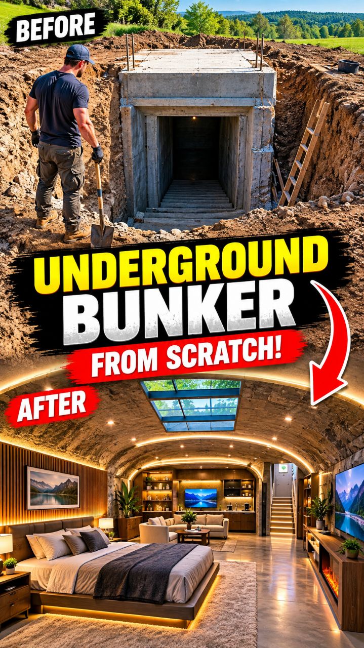 He Built a Luxury Underground Bunker From Scratch! 😱 | Incredible Transformation