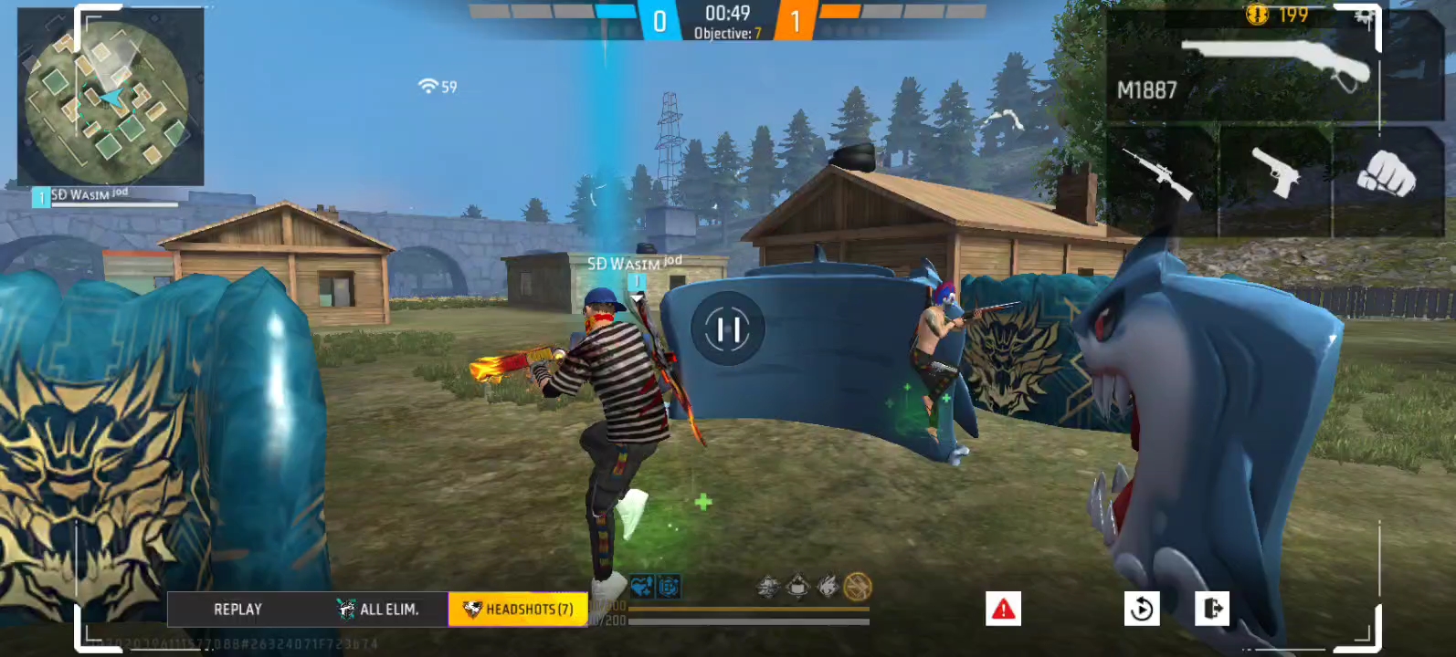 1 vs 1 clutch enemy shock 😲