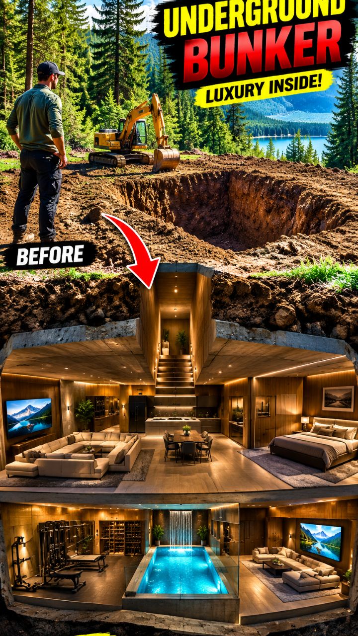 He Built a Hidden Underground Bunker in the Woods… The Inside Is INSANE! 😱