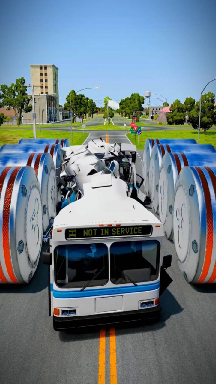 Can Big Vehicles Cross The Giant Rollers Challenge? 😱😱 #shorts
