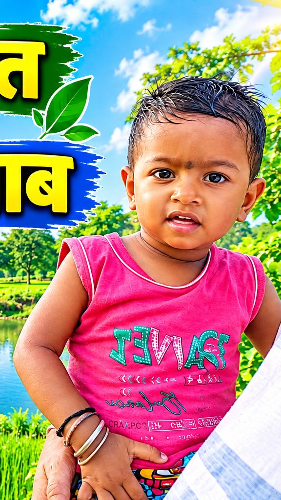 हरा भरा खेत ओर भरा हुआ तलाब