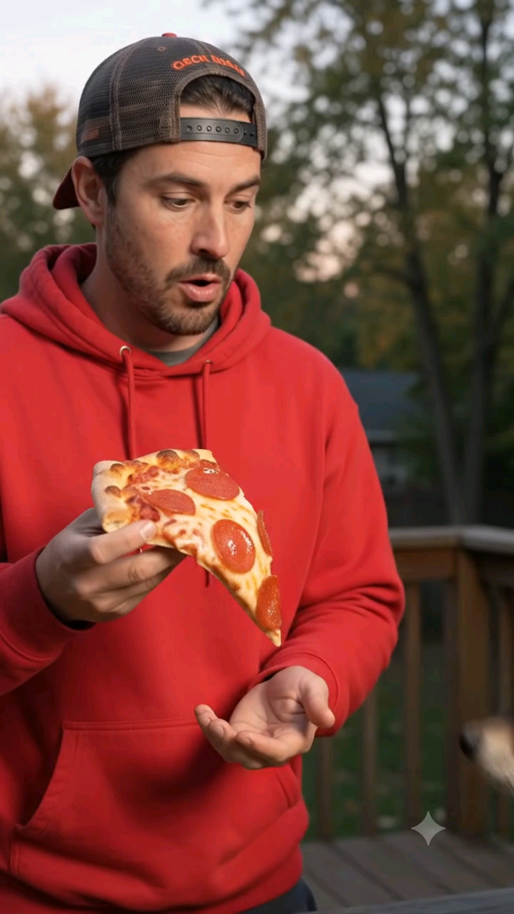 Raccoon vs human pizza 🍕