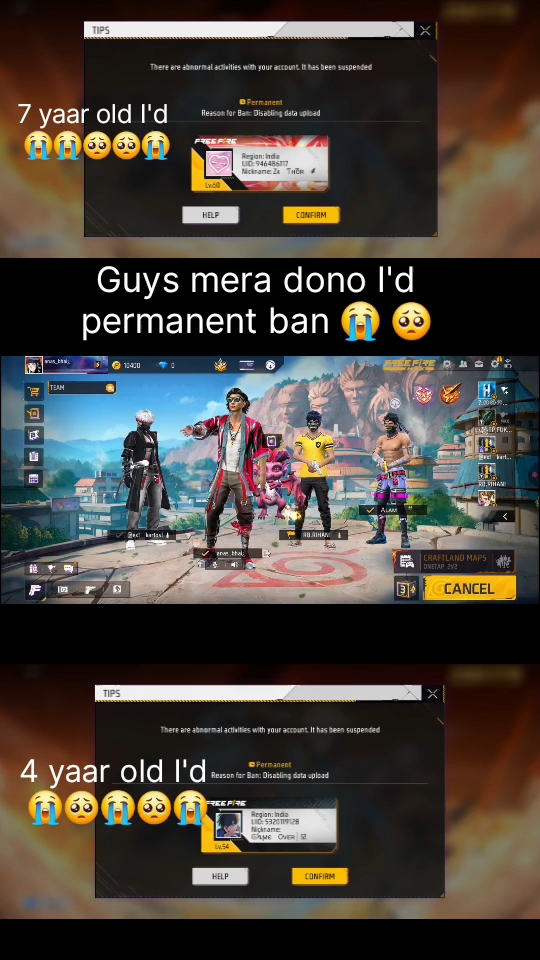 Bina kisi reason ke meri I'd permanent ban 😭 🥺