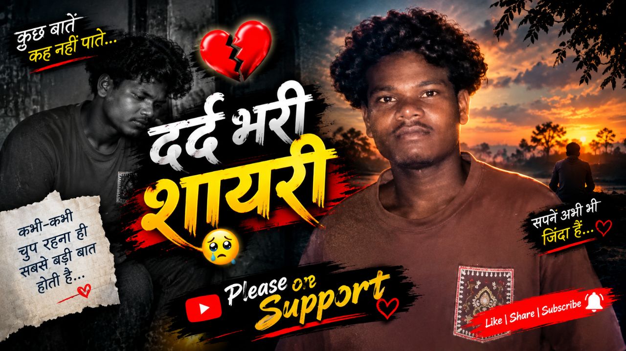 😢 दिल की बात | दर्द भरी शायरी 💔 | Please Support 🙏 | Sad Shayari | Hindi Shayari