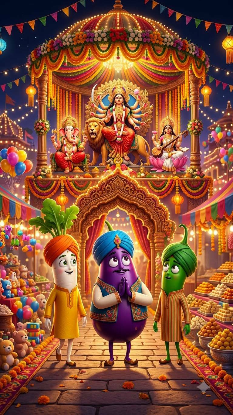 🎡🥹 मूली, बैंगन और मिर्च पहली बार गए दशहरा मेला! 😍 फिर मिर्च ने जो कहा, सबका दिल छू गया ❤️