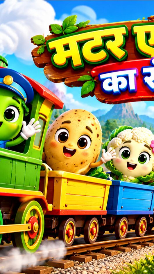 🚂🥔 मटर एक्सप्रेस का रोमांच! 🥕🥦🟢