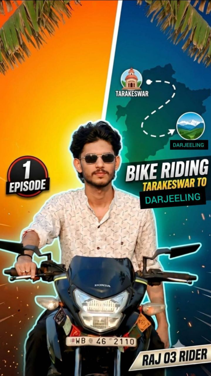 Tarakeswar To Darjeeling Moto Bike Riding Vlog #ai #aivideo #shorts #video @Bideo