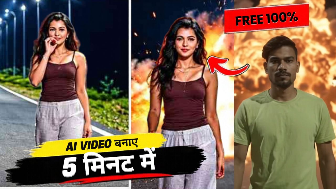 AI Bam blast wala video Kaise banaen || piche aag blast wala video kaise banaen