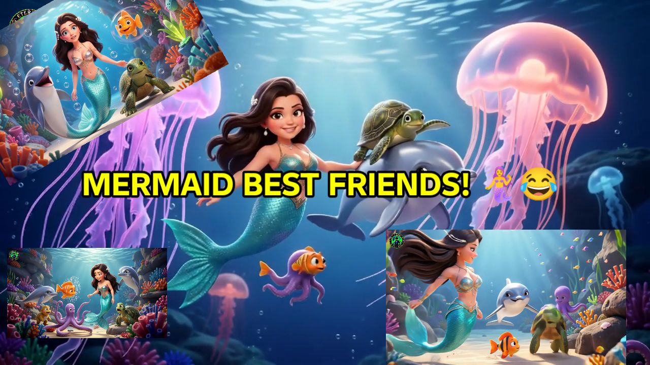 🧜‍♀️ Mermaid & Her Best Friend’s Fun Adventure 🌊😂 | Fantasy Story in Hindi #Shorts @Bideo