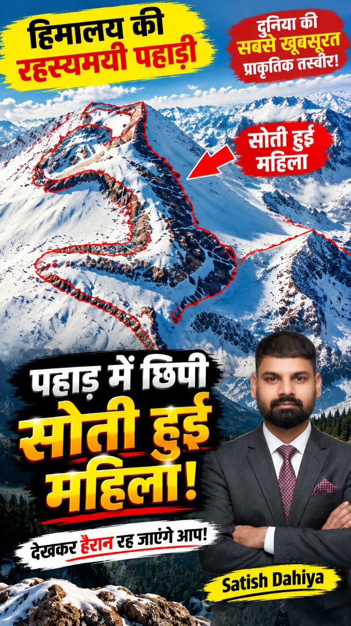 पहाड़ में दिखी सोती हुई महिला! 😱🏔️ #SleepingLadyMountain #MysteryMountain