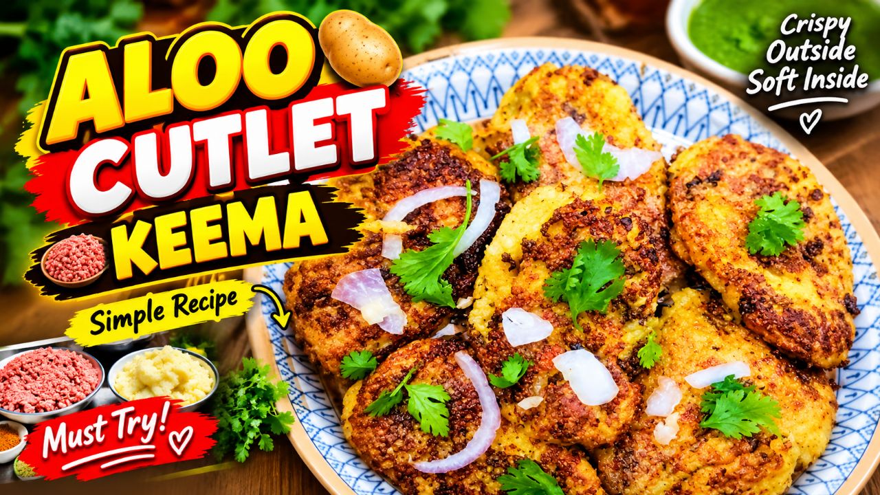 😋🥔 Aaj banaye lazeez aur chatpate Aloo Keema Cutlet! 🍖🔥