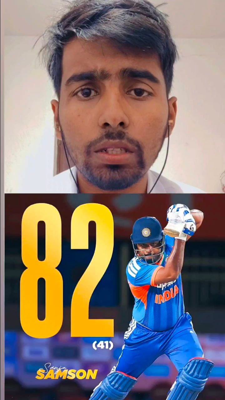 Sanju samsan 42ball 82 runs bana diya hai iska