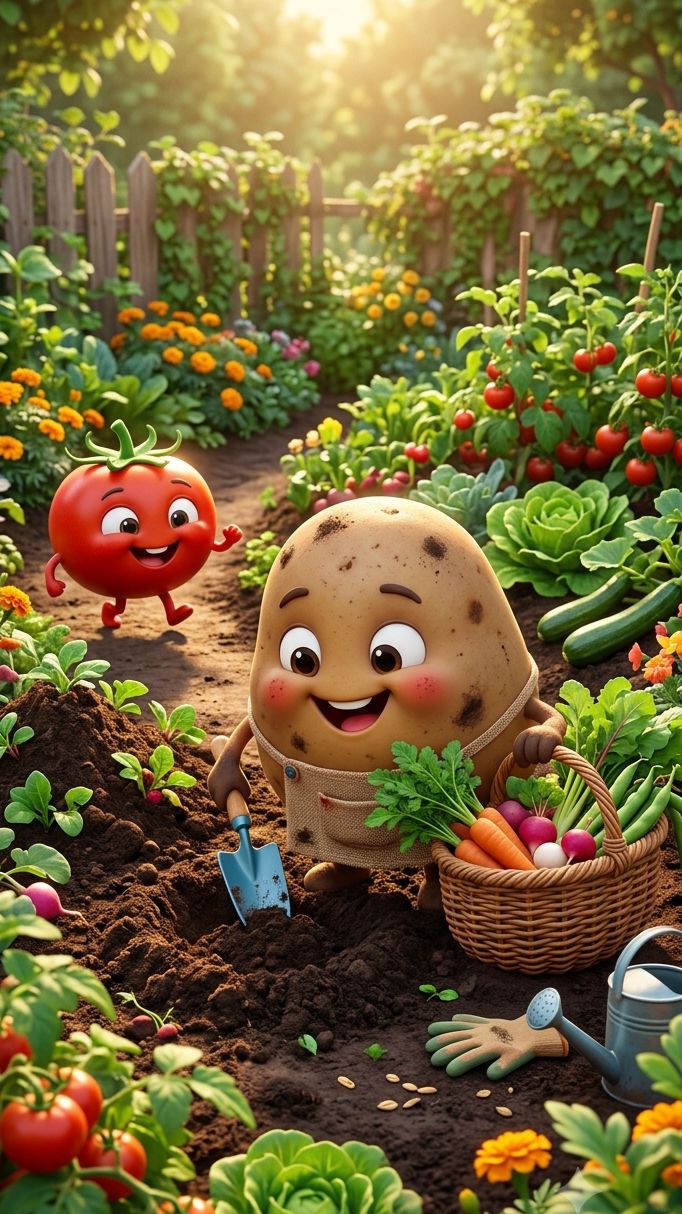 🍅 चालाक टमाटर और भोला आलू 🥔।