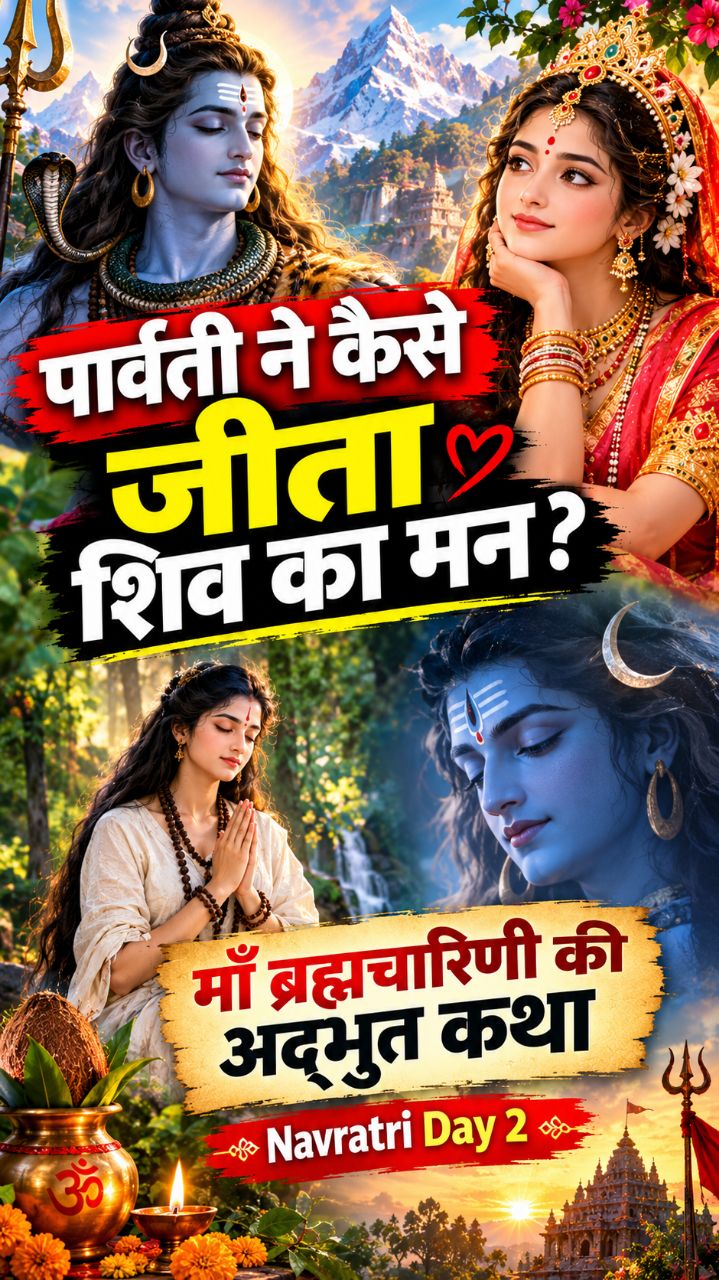 पार्वती ने कैसे जीता शिव का मन? | माँ ब्रह्मचारिणी की अद्भुत कथा | Navratri Day 2
