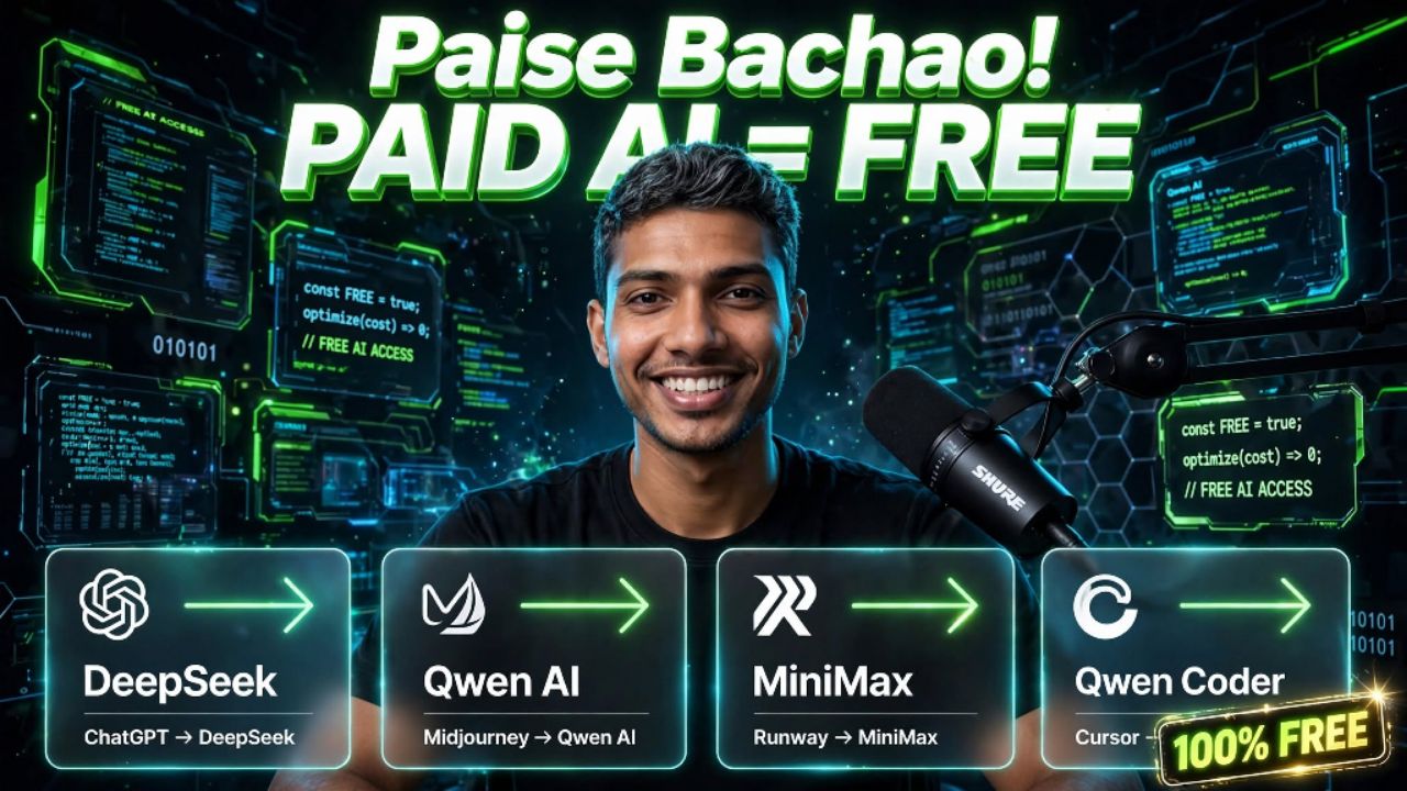 Paid AI Tools Ke 100% FREE Alternatives! 🤯 | ChatGPT, Midjourney ka Free Jugad