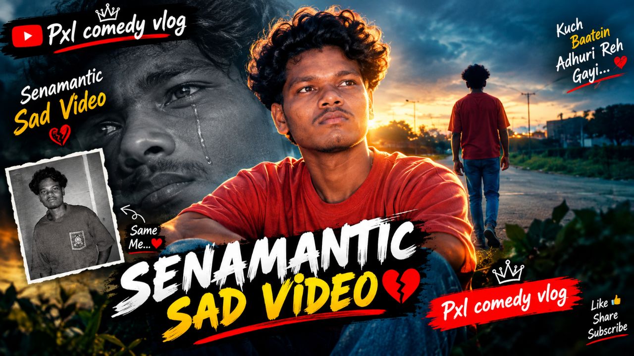 मेरी आँखों में छुपे हैं हजारों दर्द 😢 | Cinematic Sad Video ❤️‍🩹 | Pxl Comedy Vlog