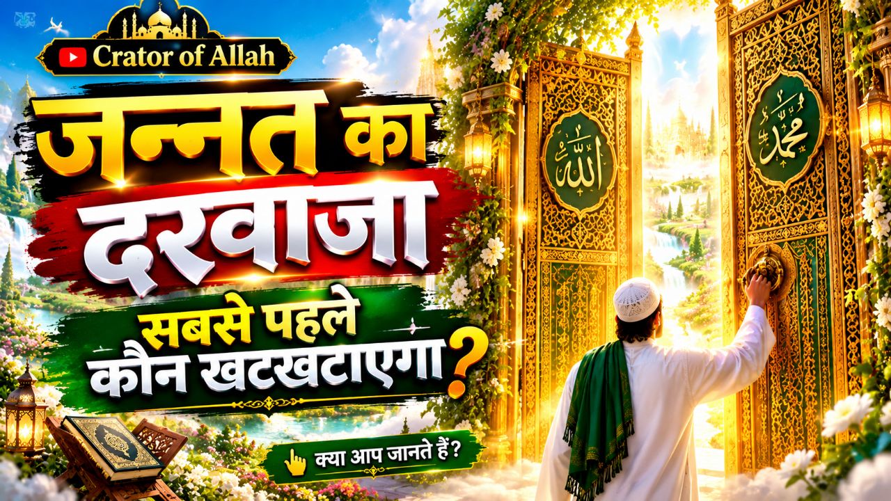 🤲 जन्नत का दरवाज़ा सबसे पहले कौन खटखटाएगा? 😱 | प्यारे नबी ﷺ की हदीस | Islamic Shorts