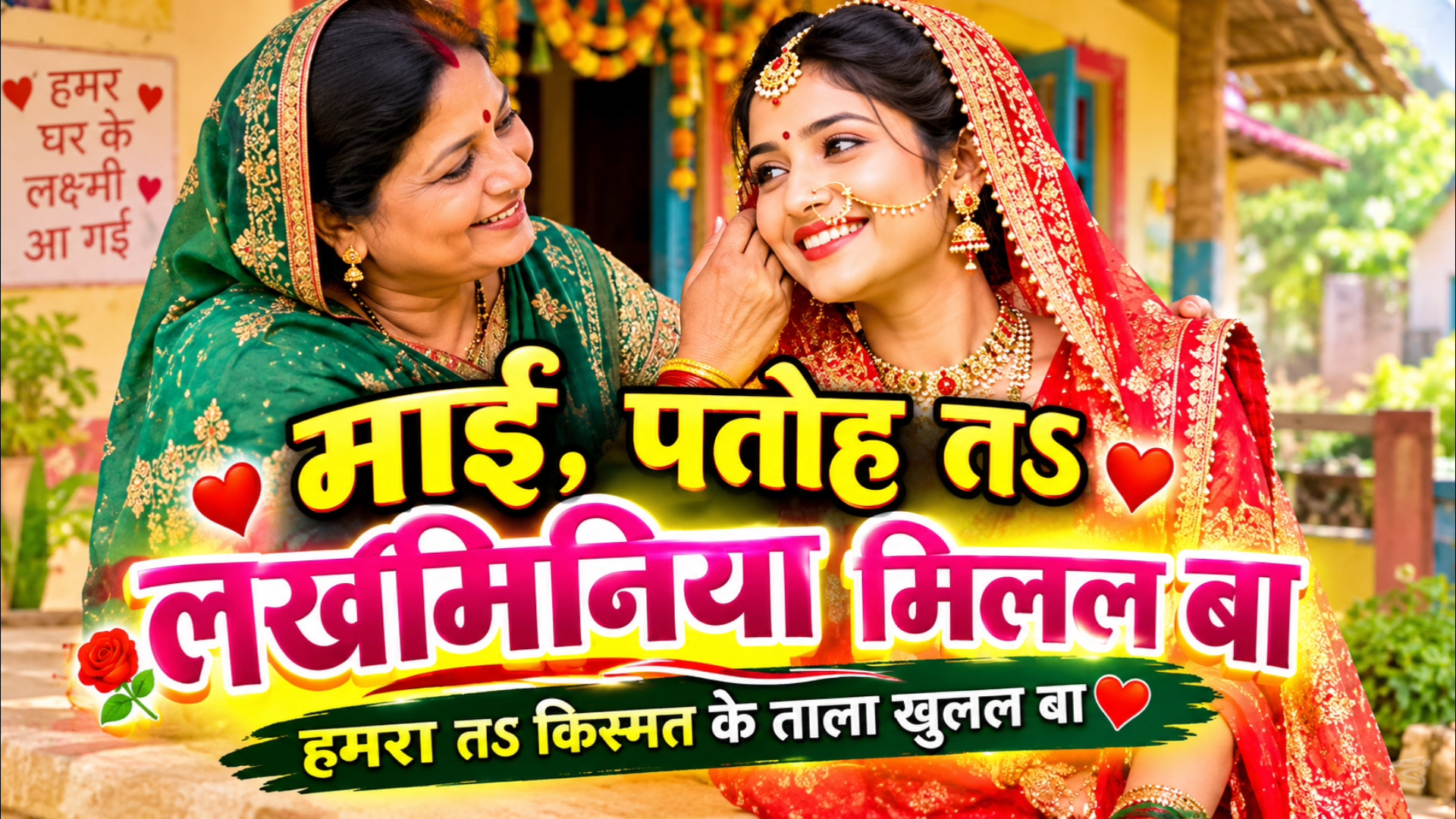 मुखड़ा 🎵 माई, पतोह तऽ लखमिनिया मिलल बा, हमरा तऽ किस्मत के ताला खुलल बा।