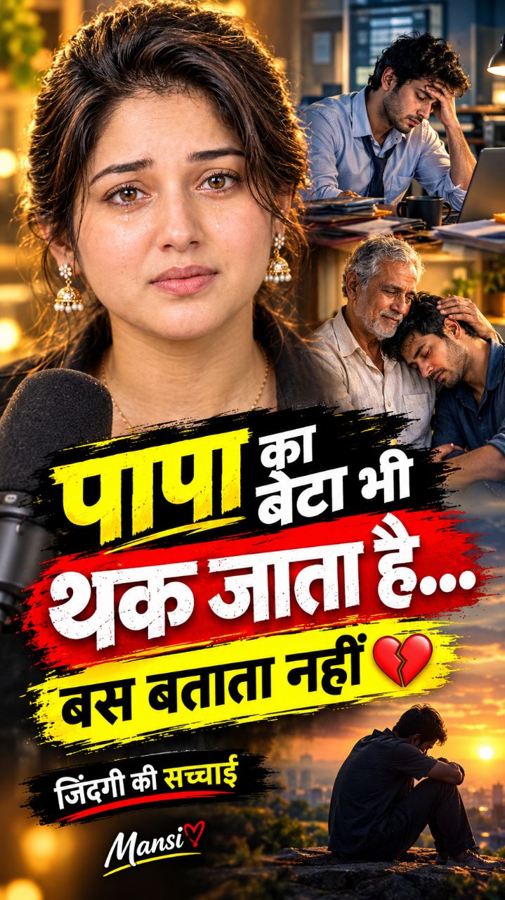 😭 पापा का बेटा भी थक जाता है… बस बताता नहीं 💔 | जिंदगी की सच्चाई