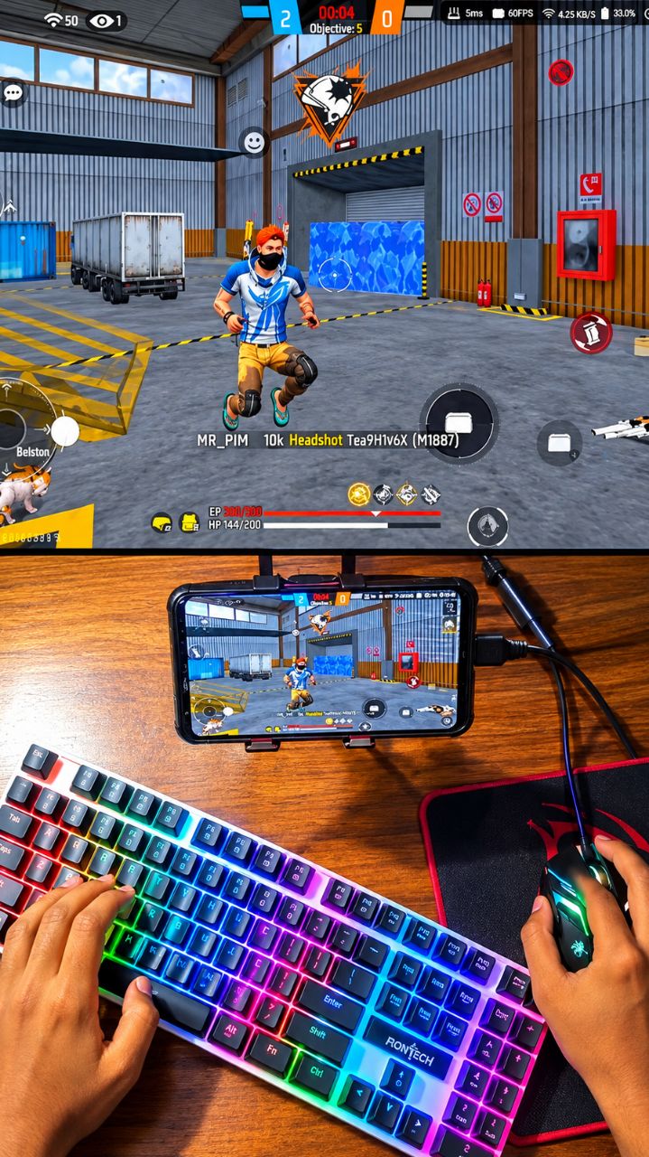 Keyboard & Mouse in Mobile 😱🔥 Free Fire Fast Gameplay | P41 FF #shorts