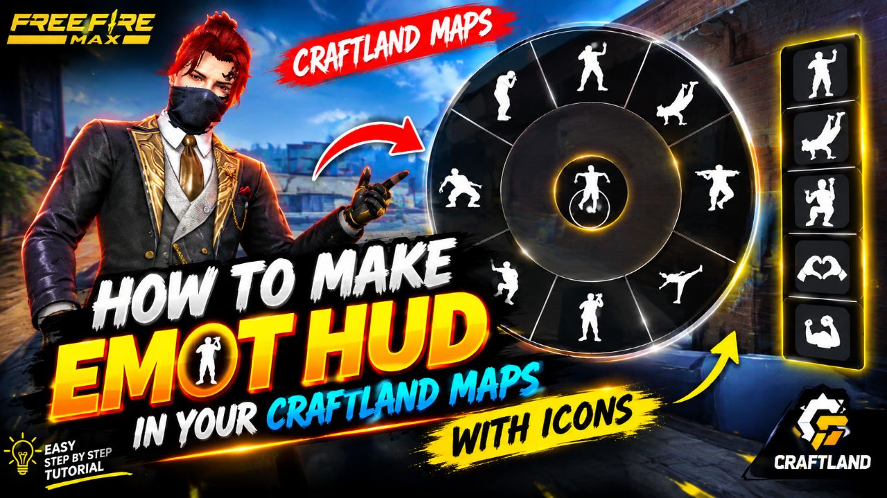 How to make Emot Hud In Your CRAFTLAND MAP 🗺️ With Icons