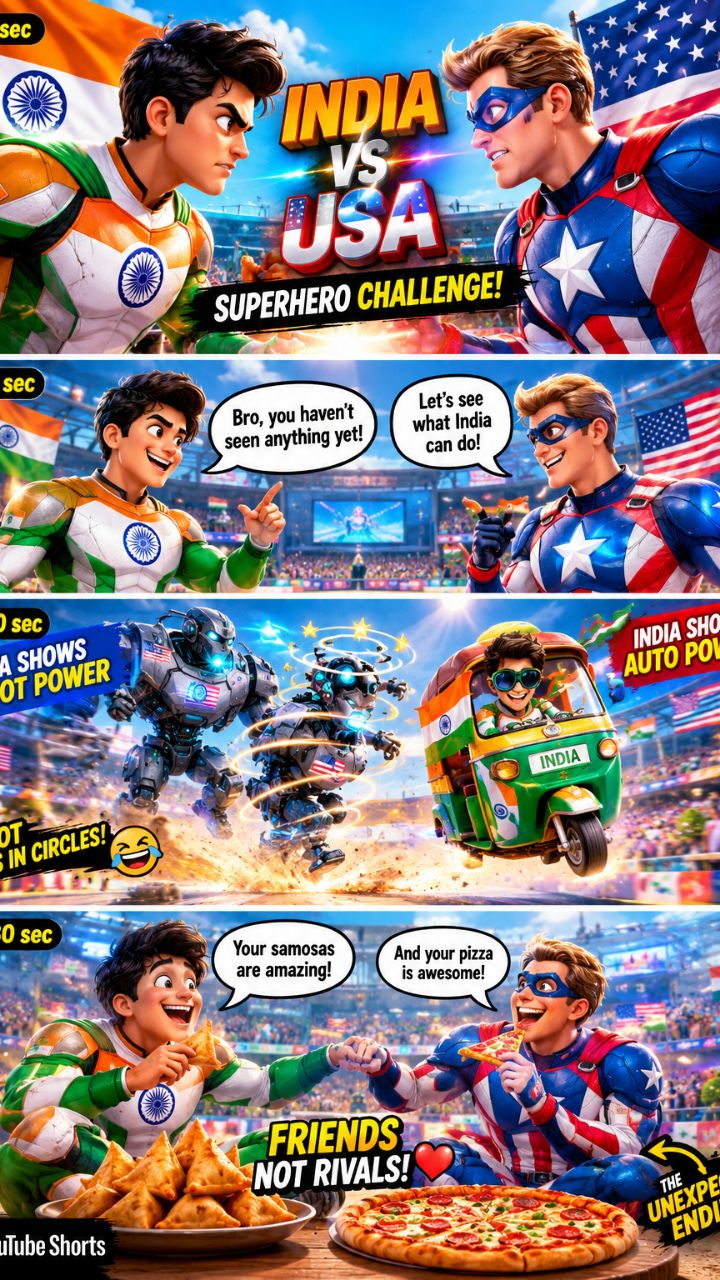 India vs USA! 🇮🇳🇺🇸 Two superheroes, one crazy challenge,