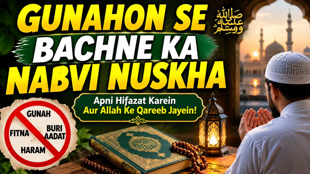 Gunahon Se Bachne Ka Nabvi Nuskha ❤️ | Islamic Reminder | Deen Ki Naseehat