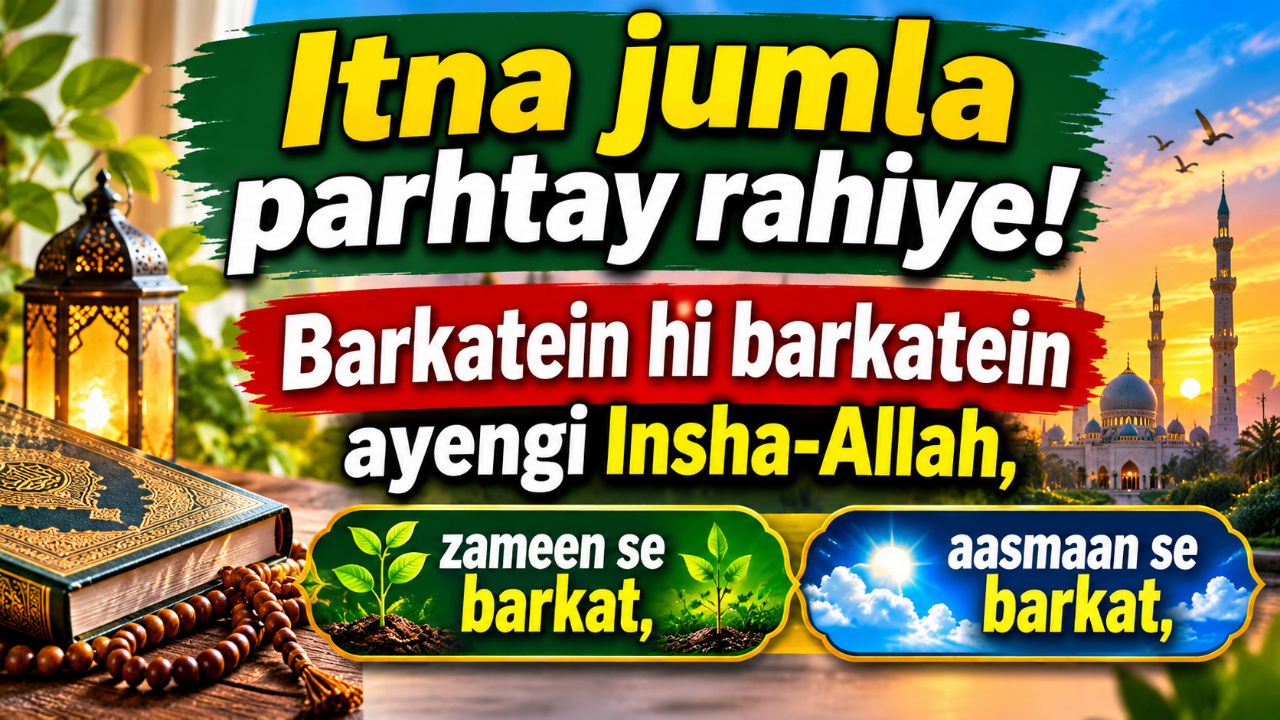 Itna Jumla Parhtay Rahiye! 🤲 Barkatein Hi Barkatein Aayengi InshaAllah ❤️ | Islamic Reminder