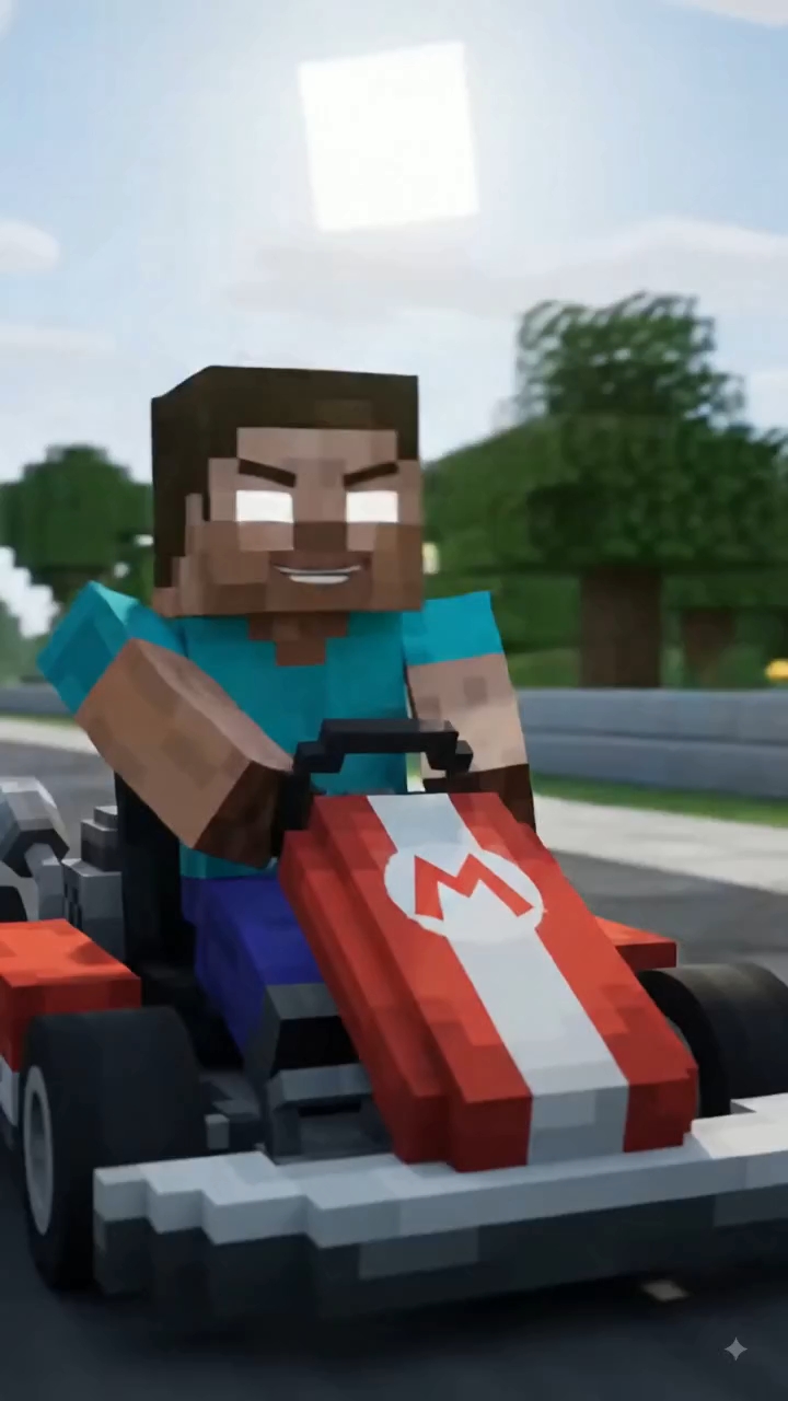 Steve vs Herobrine Go-Kart Race! 🏎️💨 Kaun Jeetega? #gokart #racing #minecraft #herobrine #steve
