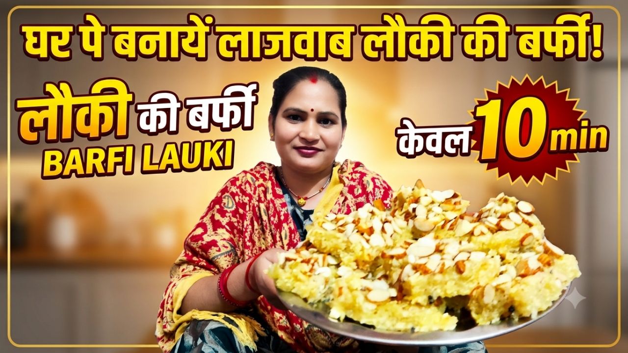 घर पर बने होटल जैसे लौकी की बर्फी#दूध से