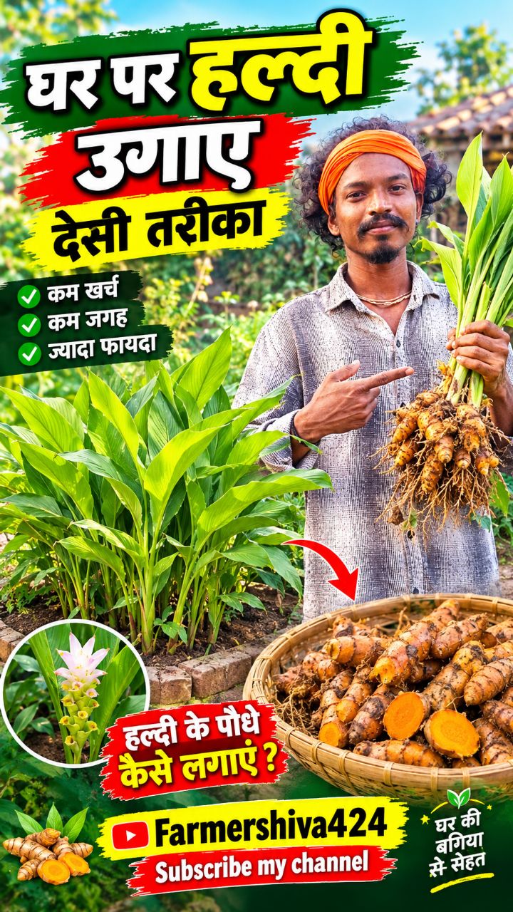 #Farmershiva424 #HaldiKiKheti #HaldiFarming #TurmericFarming #DesiFarming #GharParKheti #HomeGarden
