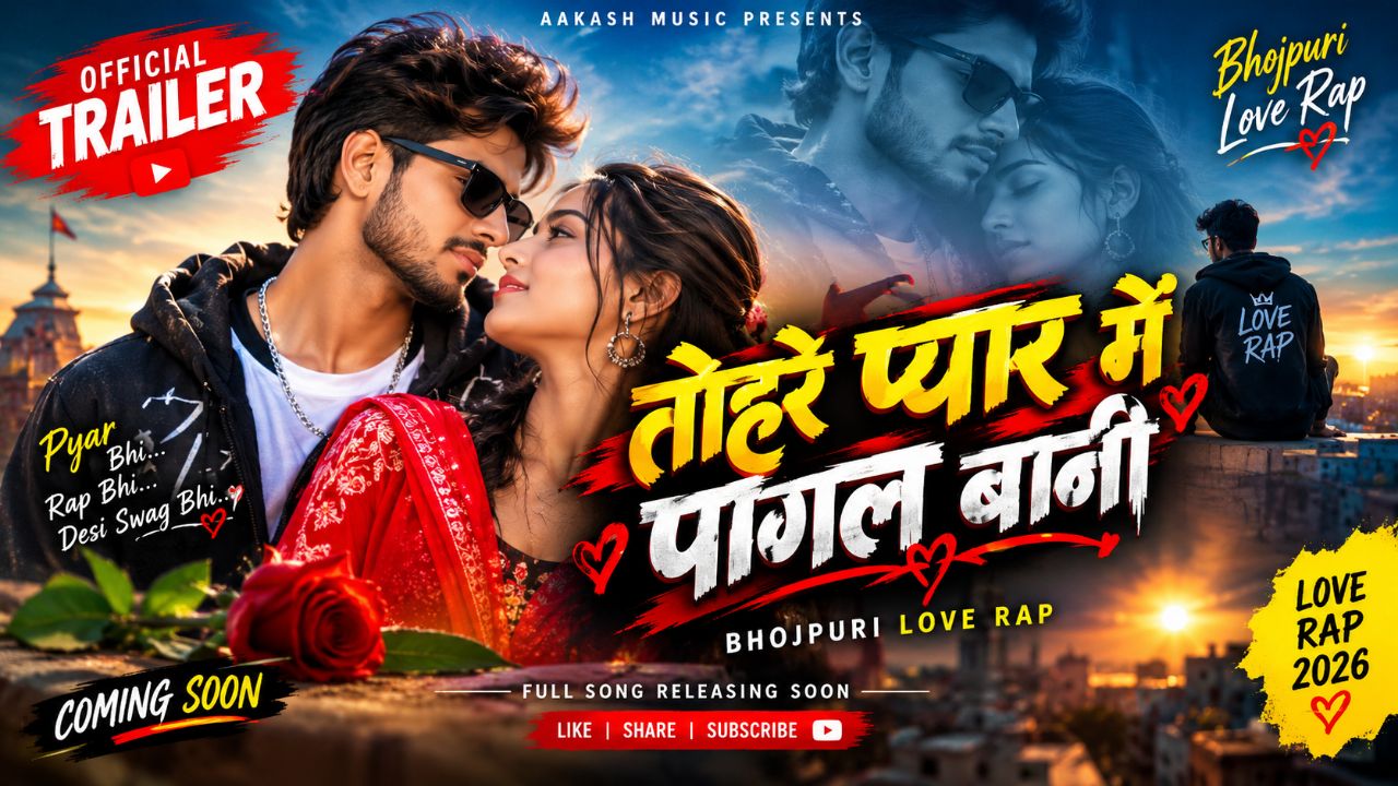 तोहरे प्यार में पागल बानी ❤️‍🔥 | Bhojpuri Love Rap Song 2026 | Romantic Rap 🔥 | Aakash Music