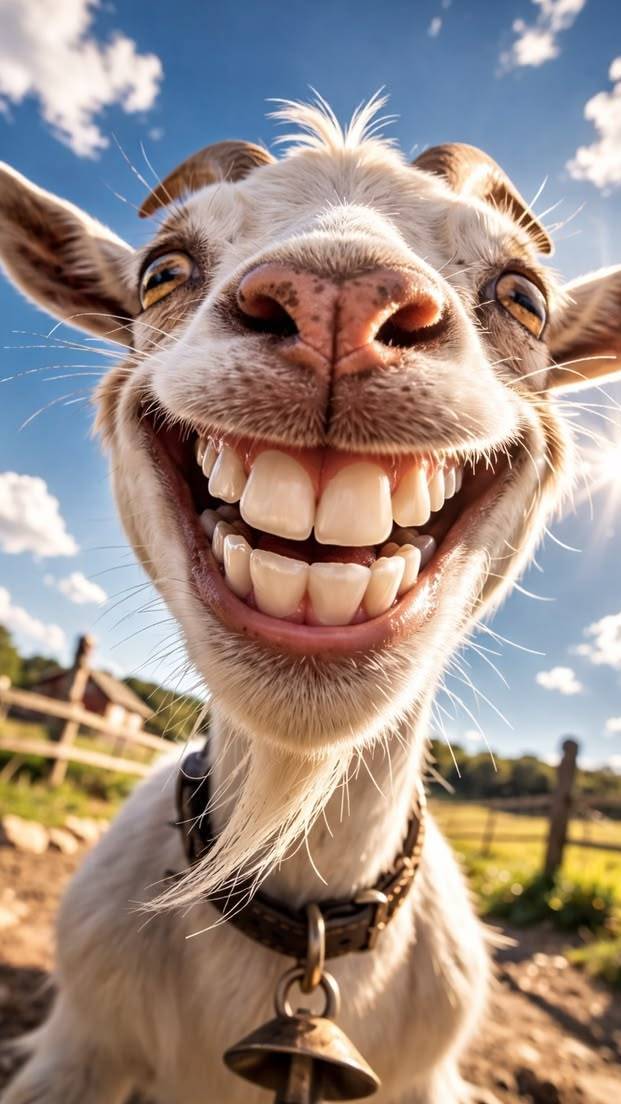 😂🐐 हँसती हुई बकरी का धमाकेदार अंदाज़! 🤣