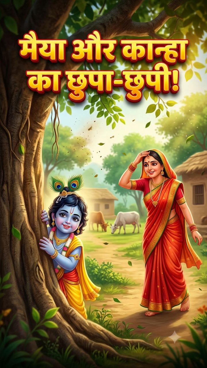 कान्हा की अनोखी छुपा-छुपी! 🌿 क्या मैया ढूँढ पाएँगी बाल गोपाल को? | Krishna Leela