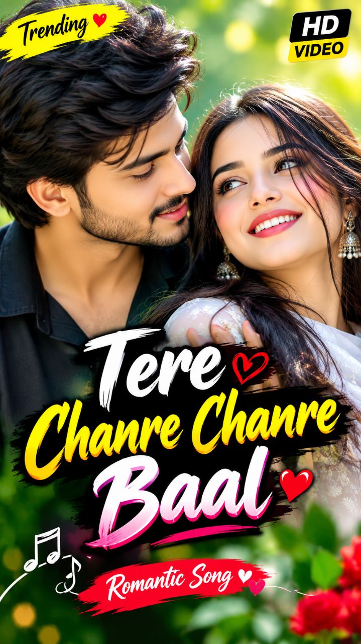 Tere Chanre Chanre Baal ❤️😍 | Romantic Song Video 🎶✨ #Shorts