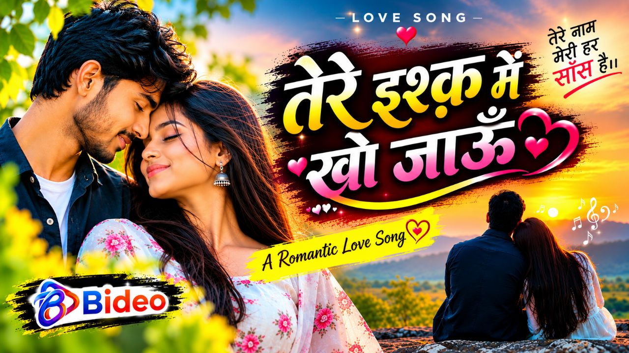 तेरे इश्क़ में खो जाऊँ | Romantic Love Song 🎶 #Bideo #LoveSong #HindiLoveSong