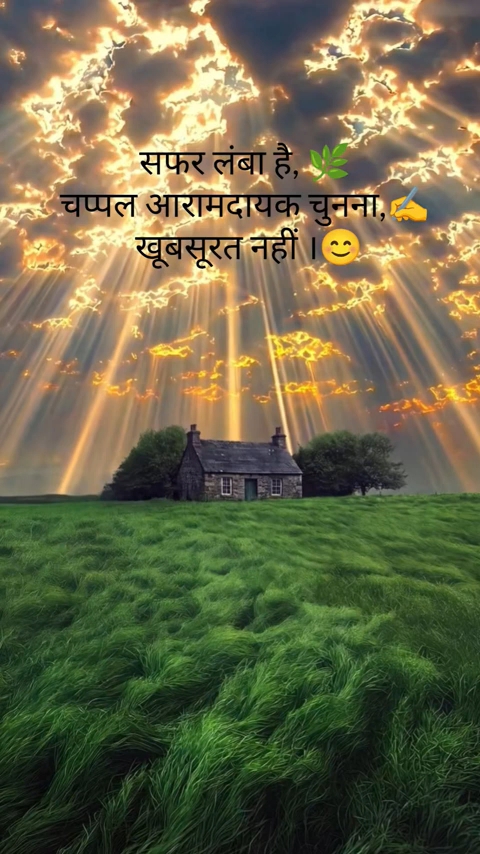 सफर लंबा है, चप्पल आरामदायक चुनना, खूबसूरत नहीं ।🌿 #shorts #viral