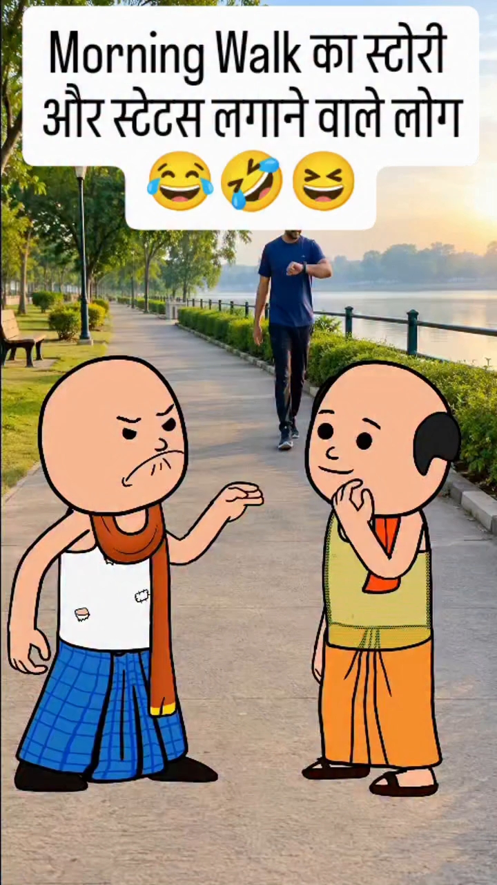 Morning Walk का स्टोरी और स्टेटस लगाने वाले लोग 🤣😂
