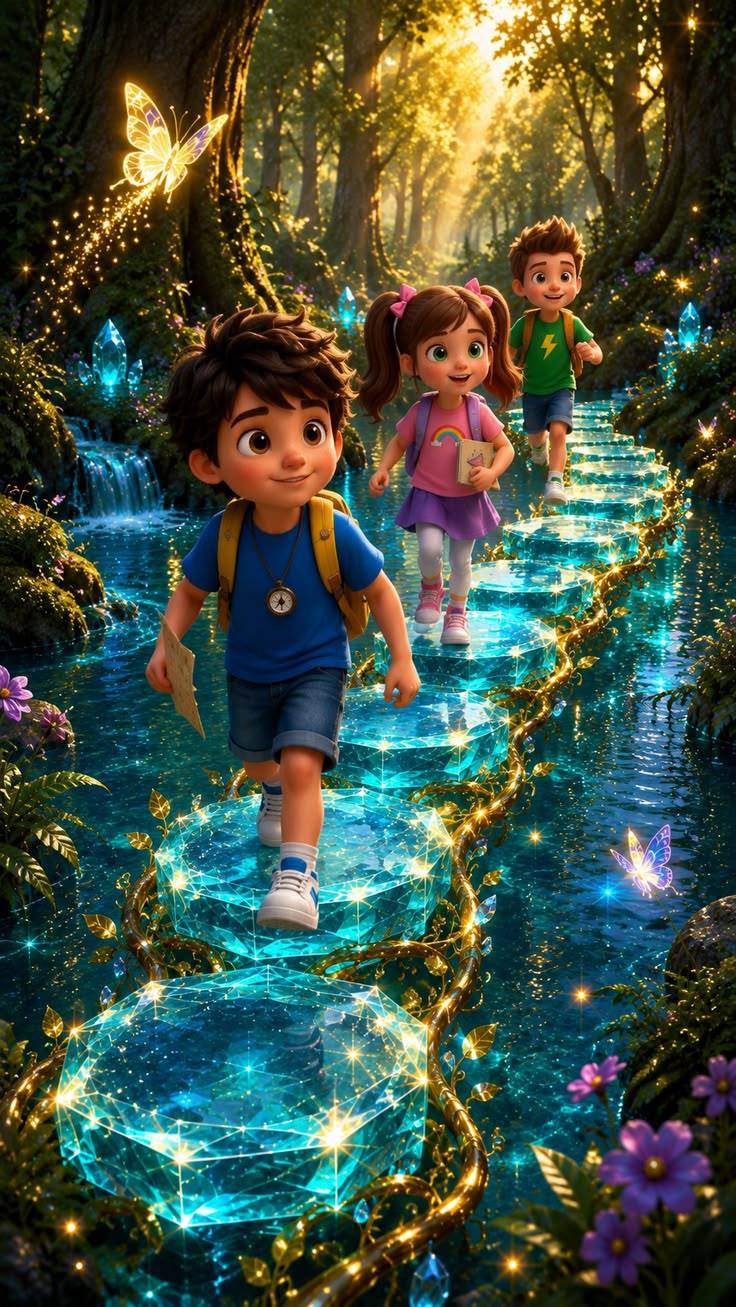 ✨ जादुई जंगल का रहस्यमयी रास्ता 🦋💎 | बच्चों की जादुई दुनिया 🌳