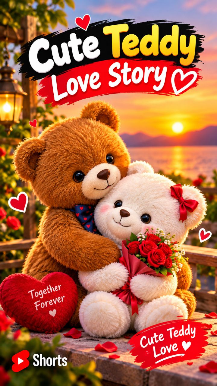 ❤️ Cute Teddy Bear Love Story 🧸💖 | Sweet Romantic Moments | #Shorts