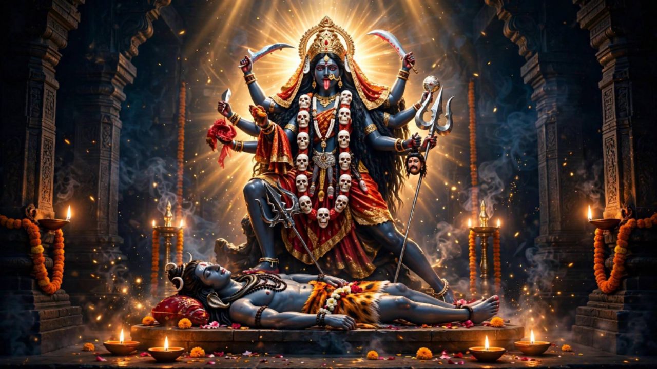 Mata Kali ke bhav pandal aur Mata Kali ke vikaral roop ka darshan avashya Karen  #viral video