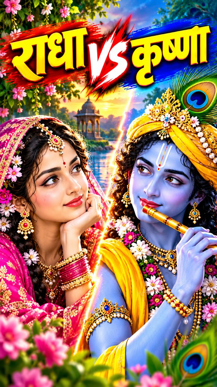 ‎राधा कृष्ण की अनोखी प्रेम कहानी ❤️😱 | आखिर कौन जीतेगा ये दिलचस्प मुकाबला? 🦚 #Shorts