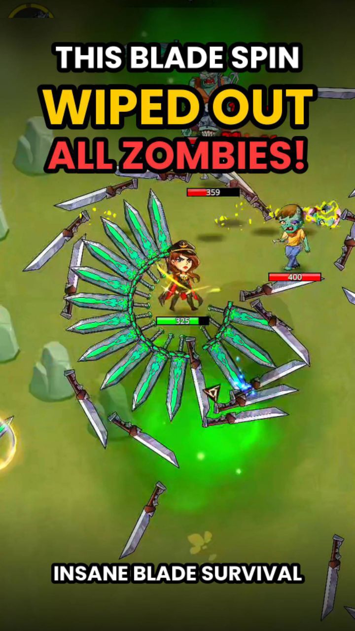 **This Blade Spin Wiped Out Every Zombie! 🔥⚔️ #shorts**