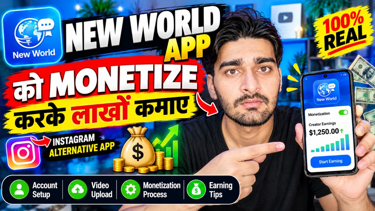 New World App Ko Monetize Kaise Kare? 😱 | Instagram Alternative App | Online Earning