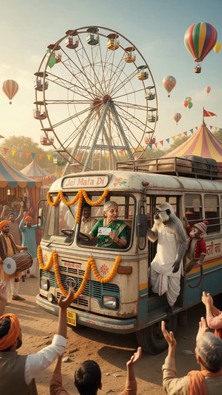 दादी जायंट व्हील पर बस चलाएँगी! 😱🎡 फॉलो करो