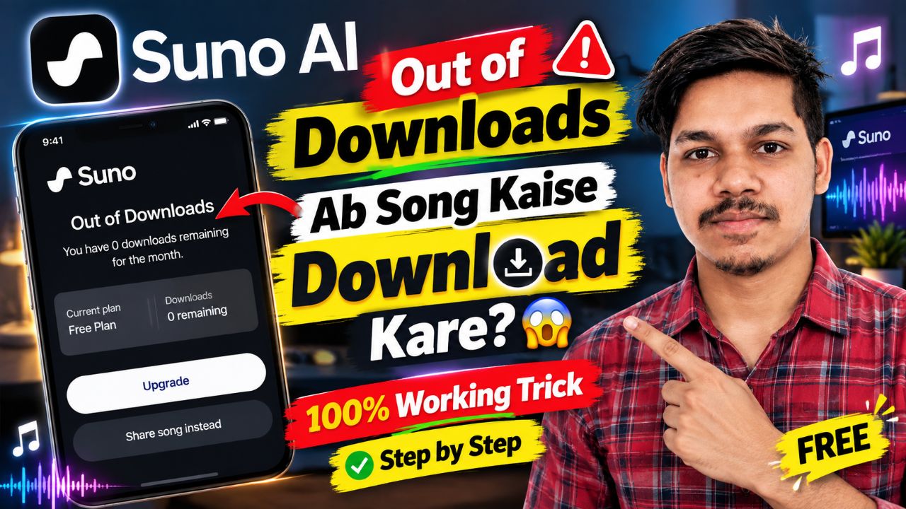 Suno AI “Out of Downloads” Problem | Ab Song Kaise Download Kare?