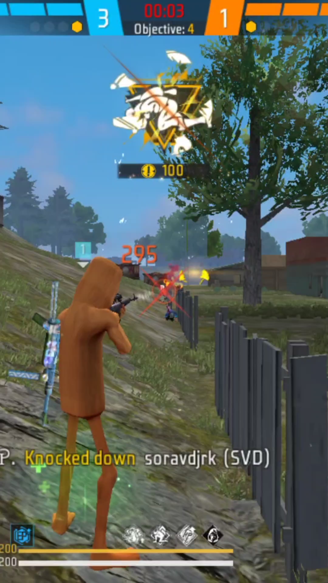1v4 free fire #freefire