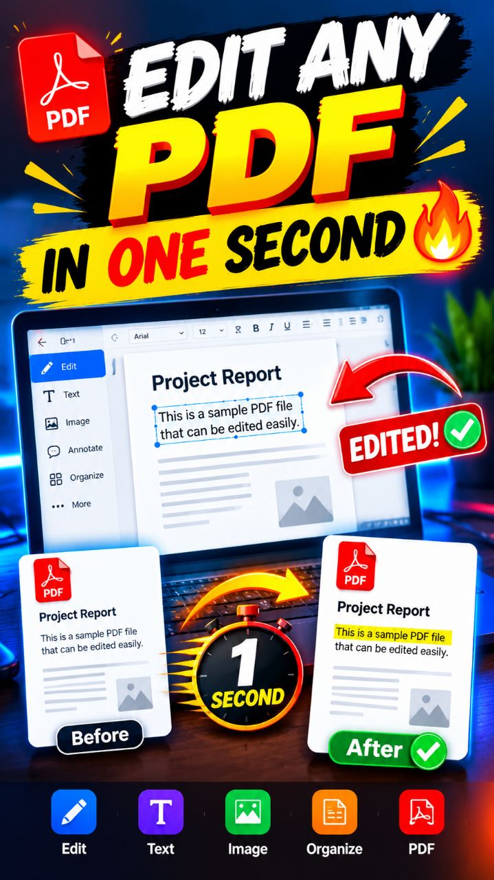 Edit any pdf in one second