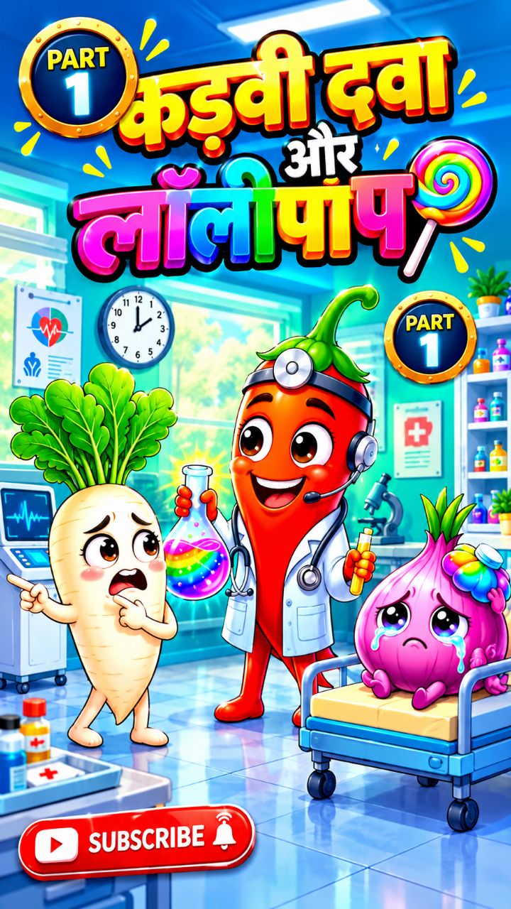कड़वी दवा और लॉलीपॉप Animation story 💊🥼💉 #short #viralshorts