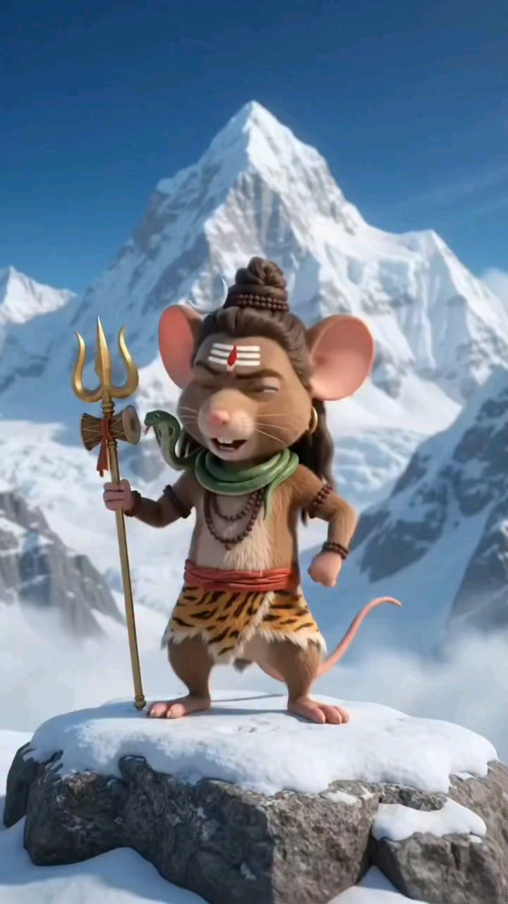 मूषक कहता है आज से में शंकर भगवान हु सब सिर झुकाओ 😡। राक्षस कहता है नकली भोलेनाथ😂#viralreel #reel